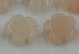 CFG1020 15.5 inches 16mm carved flower pink aventurine beads