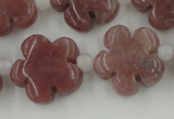 CFG1025 15.5 inches 16mm carved flower rhodochrosite beads