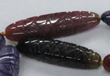 CFG1116 15.5 inches 13*50mm - 13*65mm carved rice agate beads