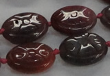 CFG1131 15.5 inches 18*25mm carved oval agate gemstone beads