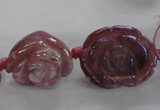 CFG1165 15.5 inches 25mm carved flower plated agate gemstone beads