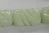 CFG1185 15.5 inches 20*30mm carved rectangle New jade beads