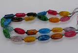 CFG1228 15.5 inches 15*30mm carved oval agate gemstone beads