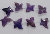 CFG1248 15.5 inches 30*45mm - 35*45mm carved butterfly agate beads