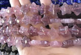 CFG1300 15.5 inches 15mm carved star strawberry quartz beads