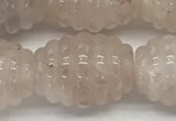 CFG1504 15.5 inches 15*20mm carved rice pink quartz beads