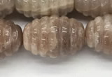 CFG1507 15.5 inches 15*20mm carved rice moonstone beads