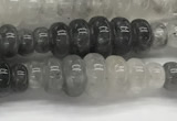 CFG1541 15.5 inches 10*30mm carved rice cloudy quartz beads