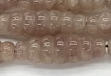 CFG1542 15.5 inches 10*30mm carved rice strawberry quartz beads