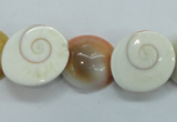 CFG22 15.5 inches 16*18mm carved flower shell gemstone beads