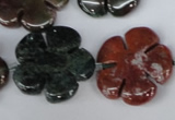 CFG220 15.5 inches 24mm carved flower Indian agate beads