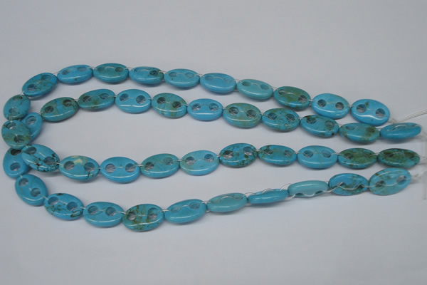 CFG291 15.5 inches 12*18mm carved oval turquoise beads