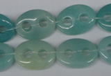 CFG294 15.5 inches 15*20mm carved oval amazonite gemstone beads