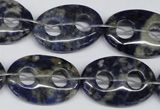 CFG300 15.5 inches 18*25mm carved oval sodalite gemstone beads