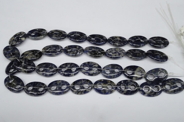 CFG300 15.5 inches 18*25mm carved oval sodalite gemstone beads