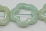 CFG31 15.5 inches 30mm carved flower amazonite gemstone beads