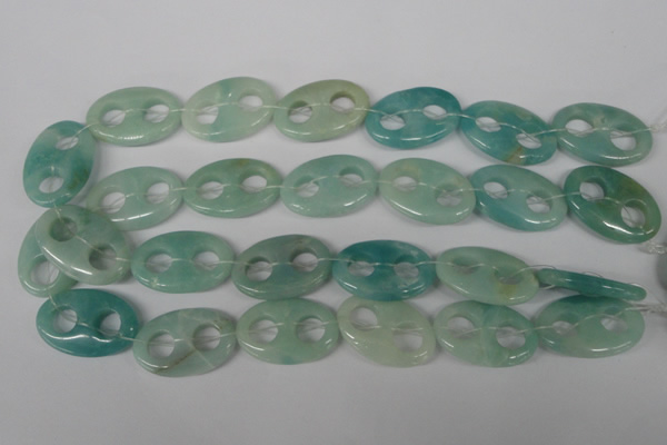 CFG313 15.5 inches 20*30mm carved oval amazonite gemstone beads