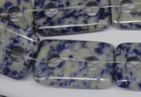 CFG335 15.5 inches 20*30mm carved rectangle sodalite beads