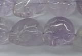 CFG342 15.5 inches 18*22mm carved skull amethyst beads