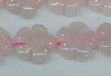 CFG450 15.5 inches 20mm carved flower rose quartz beads