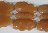 CFG520 15.5 inches 30*38mm carved animal red aventurine beads