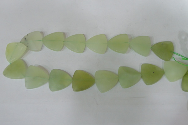 CFG530 15.5 inches 25*25mm carved triangle New jade beads