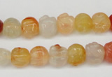 CFG57 15.5 inches 8*10mm carved pig-shaped agate gemstone beads