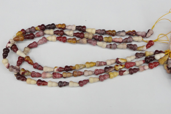 CFG61 15.5 inches 8*13mm carved calabash mookaite gemstone beads