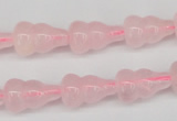 CFG64 15.5 inches 10*16mm carved calabash rose quartz beads