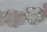 CFG652 15.5 inches 20mm carved flower rose quartz beads