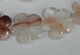 CFG658 15.5 inches 20mm carved flower pink quartz beads