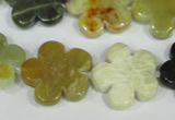 CFG664 15.5 inches 20mm carved flower flower jade beads