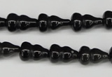 CFG67 15.5 inches 10*15mm carved calabash obsidian gemstone beads