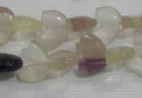 CFG765 15.5 inches 10*15mm carved animal fluorite gemstone beads