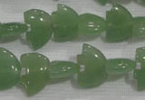 CFG772 15.5 inches 10*15mm carved animal green aventurine beads