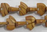 CFG779 15.5 inches 10*15mm carved animal grain stone beads