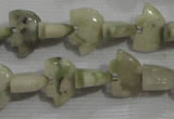 CFG781 15.5 inches 10*15mm carved animal lucky jade beads