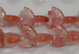 CFG785 15.5 inches 10*15mm carved animal cloudy quartz beads