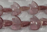 CFG786 15.5 inches 10*15mm carved animal quartz glass beads