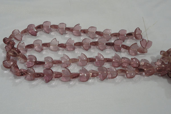 CFG786 15.5 inches 10*15mm carved animal quartz glass beads