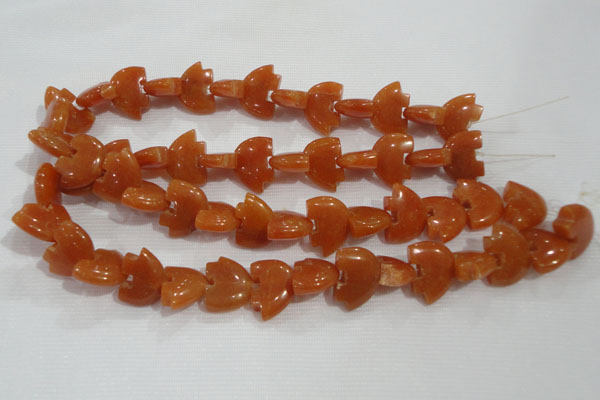 CFG797 12.5 inches 14*18mm carved animal red aventurine beads