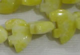 CFG800 12.5 inches 14*18mm carved animal lemon jade beads