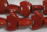 CFG805 12.5 inches 14*18mm carved animal red jasper beads