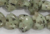 CFG809 12.5 inches 14*18mm carved animal sesame jasper beads