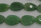 CFG818 12.5 inches 15*20mm carved leaf green aventurine beads wholesale