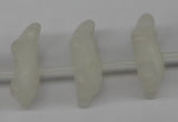 CFG865 Top-drilled 14*20mm carved animal white jade gemstone beads