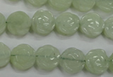 CFG883 15.5 inches 12mm carved flower New jade gemstone beads