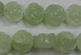 CFG886 15.5 inches 14mm carved flower New jade gemstone beads