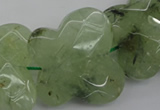 CFG926 30*33mm faceted & carved butterfly green rutilated quartz beads