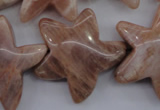 CFG928 15.5 inches 30*33mm carved star moonstone beads